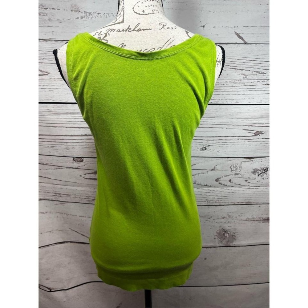 Lands End Womens Green Cotton Tank Top Size S Basic Casual Sleeveless Tunic - Picture 2 of 3